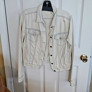 Rag & Bone White Jean Jacket Size S